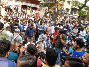 sit-in agitation of students in Pune