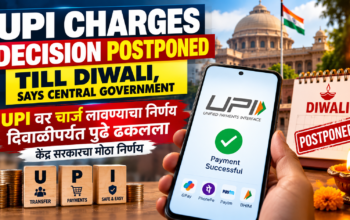 UPI payment on a smartphone with a graphic illustrating the proposed MDR charges on merchant transactions above ₹2,000.